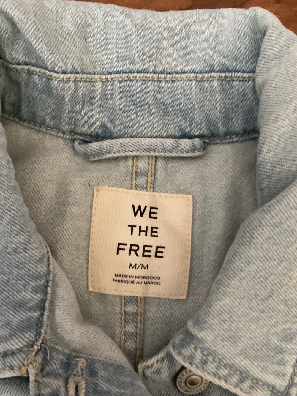Free People-We the Free Sidney Denim Jacket-Sun-kissed-Medium-NWT - Picture 6 of 8